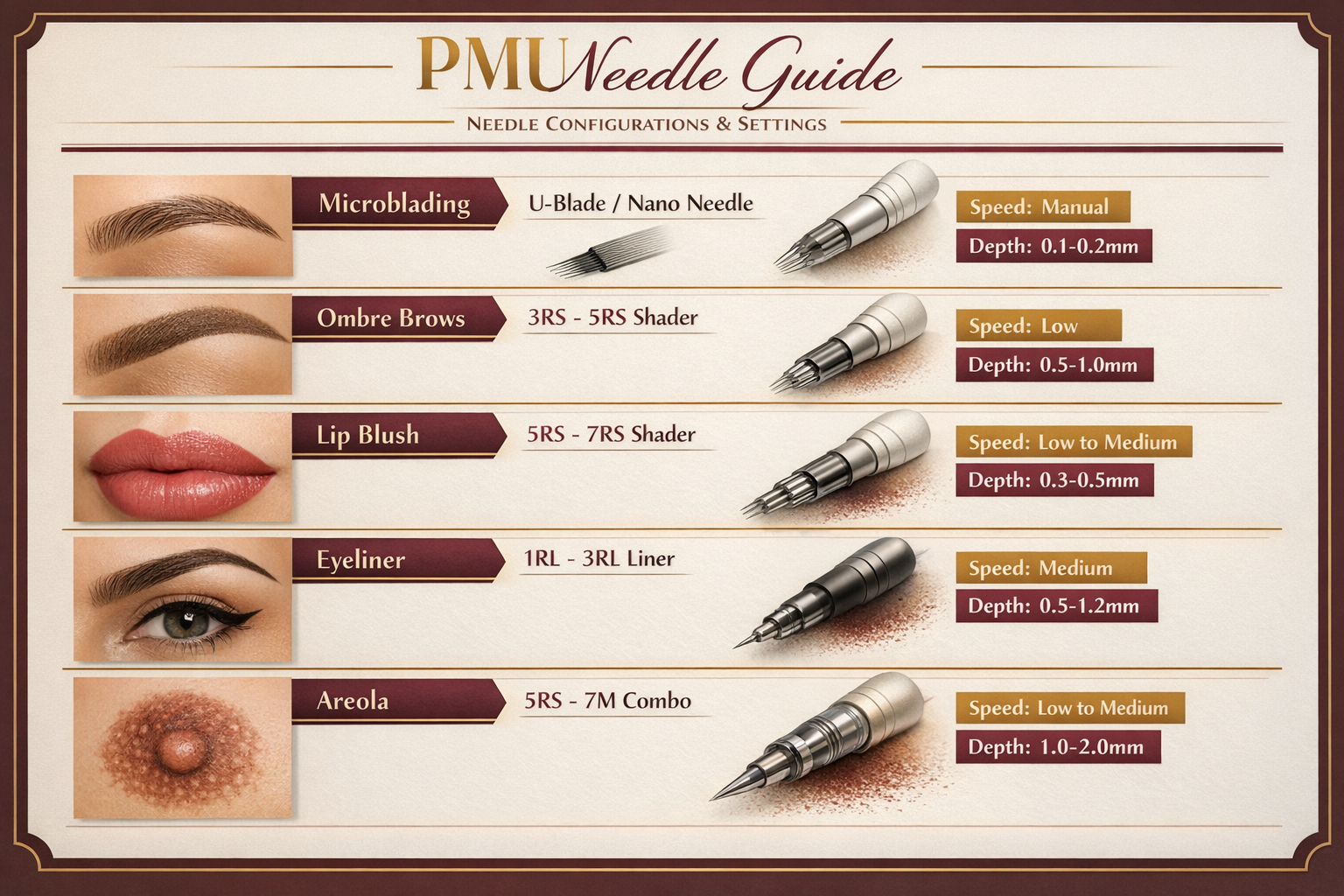 needle configurations application guide