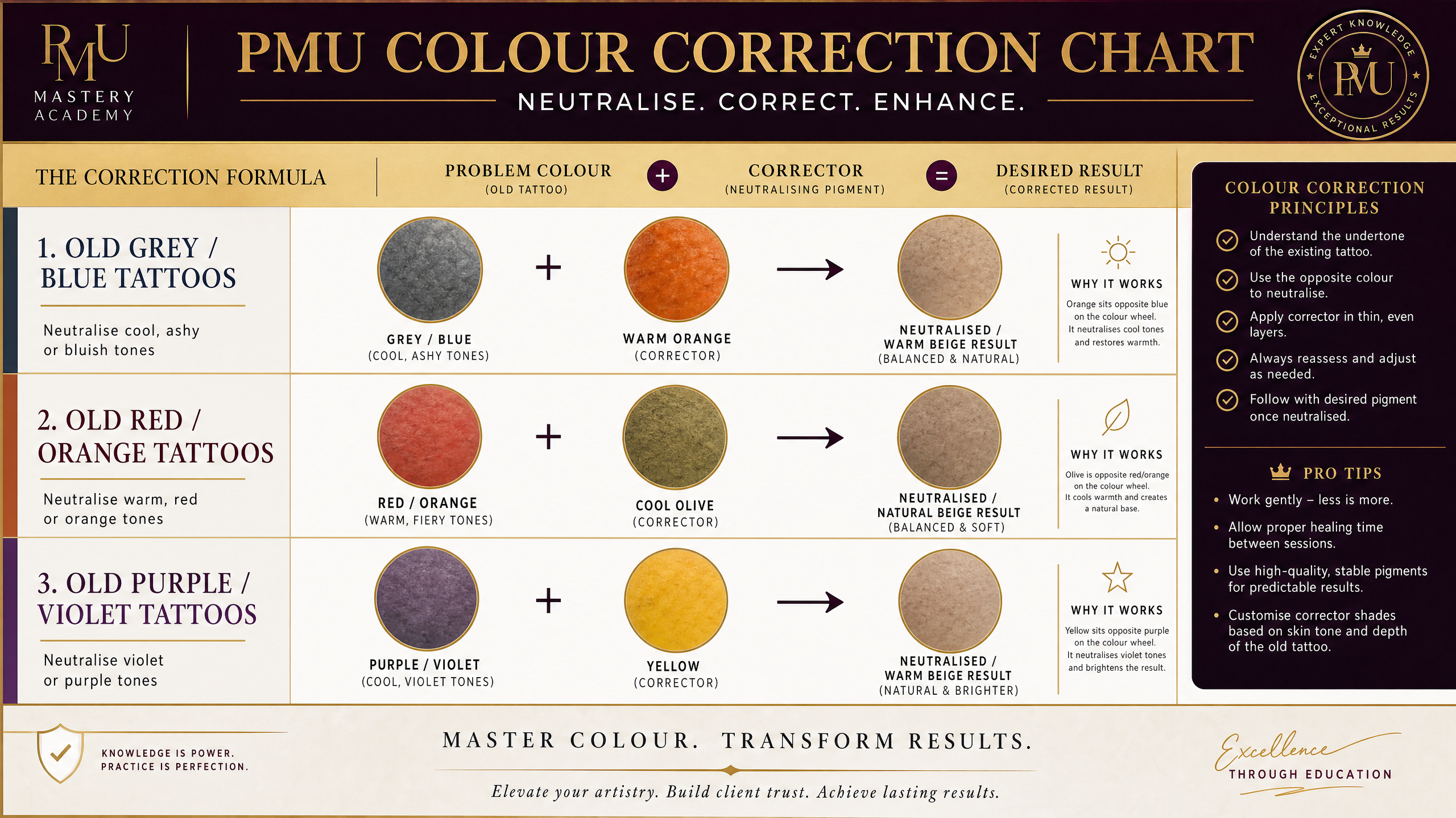 colour theory colour correction map